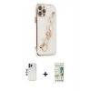 MARSİLYAN™- iPhone 12 Pro Max Kılıf Nova Işık Prime - Siyah 20D Premium Cam Ekran Koruyucu + Shine Kamera Lens - LT