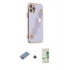 MARSİLYAN™- iPhone 12 Pro Max Kılıf Nova Işık Prime - Siyah 20D Premium Cam Ekran Koruyucu + Shine Kamera Lens Koruma Cam - PE