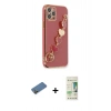 MARSİLYAN™- iPhone 12 Pro Max Kılıf Nova Işık Prime - Siyah 20D Premium Cam Ekran Koruyucu + Shine Kamera Lens Koruma Cam - GD