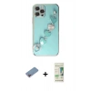 MARSİLYAN™- iPhone 12 Pro Max Kılıf Nova Işık Prime - Siyah 20D Premium Cam Ekran Koruyucu + Shine Kamera Lens Koruma Cam - PE