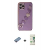 MARSİLYAN™- iPhone 12 Pro Max Kılıf Nova Işık Prime - Siyah 20D Premium Cam Ekran Koruyucu + Shine Kamera Lens Koruma Cam - PE