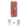 MARSİLYAN™- iPhone 12 Pro Max Kılıf Nova Işık Prime - Siyah 20D Premium Cam Ekran Koruyucu + Shine Kamera Lens - GD