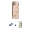 MARSİLYAN™- iPhone 12 Pro Max Kılıf Nova Işık Prime - Siyah 20D Premium Cam Ekran Koruyucu + Shine Kamera Lens Koruma Cam - PE