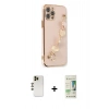 MARSİLYAN™- iPhone 12 Pro Max Kılıf Nova Işık Prime - Siyah 20D Premium Cam Ekran Koruyucu + Shine Kamera Lens - GD