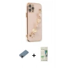 MARSİLYAN™- iPhone 12 Pro Max Kılıf Nova Işık Prime - Siyah 20D Premium Cam Ekran Koruyucu + Shine Kamera Lens Koruma Cam - SH
