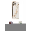 MARSİLYAN™- iPhone 12 Pro Max Kılıf Nova Işık Prime - Siyah 20D Premium Cam Ekran Koruyucu + Neon Fosforlu Kamera Lens - TU