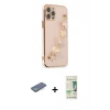 MARSİLYAN™- iPhone 12 Pro Max Kılıf Nova Işık Prime - Siyah 20D Premium Cam Ekran Koruyucu + Renkli Kamera Lens Koruma Cam - YL
