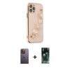 MARSİLYAN™- iPhone 12 Pro Max Kılıf Nova Işık Prime - Siyah 360 Mat Full Body Arka Koruyucu + Sarı Neon Fosforlu Kamera Lens
