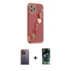 MARSİLYAN™- iPhone 12 Pro Max Kılıf Nova Işık Prime - Siyah 360 Mat Full Body Arka Koruyucu + Sarı Neon Fosforlu Kamera Lens