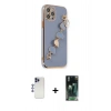 MARSİLYAN™- iPhone 12 Pro Max Kılıf Nova Işık Prime - Siyah 360 Mat Full Body Arka Koruyucu + Shine Kamera Lens - LT
