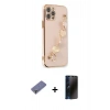 MARSİLYAN™- iPhone 12 Pro Max Kılıf Nova Işık Prime - Siyah 3D Antistatik Hayalet Cam Ekran Koruyucu + Metal Kamera Lens Koruma Cam - GD