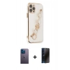 MARSİLYAN™- iPhone 12 Pro Max Kılıf Nova Işık Prime - Siyah 3D Antistatik Hayalet Cam Ekran Koruyucu + Neon Fosforlu Kamera Lens - MI