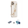 MARSİLYAN™- iPhone 12 Pro Max Kılıf Nova Işık Prime - Siyah 3D Antistatik Seramik Nano Ekran Koruyucu + Renkli Kamera Lens Koruma Cam - YL