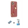 MARSİLYAN™- iPhone 12 Pro Max Kılıf Nova Işık Prime - Siyah 5D Eko Cam Ekran Koruyucu + Shine Kamera Lens Koruma Cam - GI