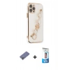 MARSİLYAN™- iPhone 12 Pro Max Kılıf Nova Işık Prime - Siyah 5D Eko Cam Ekran Koruyucu + Metal Kamera Lens Koruma Cam - GD