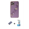 MARSİLYAN™- iPhone 12 Pro Max Kılıf Nova Işık Prime - Siyah 5D Eko Cam Ekran Koruyucu + Metal Kamera Lens Koruma Cam - GD