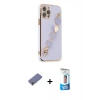 MARSİLYAN™- iPhone 12 Pro Max Kılıf Nova Işık Prime - Siyah 5D Eko Cam Ekran Koruyucu + Metal Kamera Lens Koruma Cam - GD