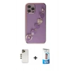 MARSİLYAN™- iPhone 12 Pro Max Kılıf Nova Işık Prime - Siyah 5D Eko Cam Ekran Koruyucu + Shine Kamera Lens - GD