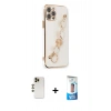 MARSİLYAN™- iPhone 12 Pro Max Kılıf Nova Işık Prime - Siyah 5D Eko Cam Ekran Koruyucu + Shine Kamera Lens - GD