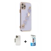 MARSİLYAN™- iPhone 12 Pro Max Kılıf Nova Işık Prime - Siyah 5D Eko Cam Ekran Koruyucu + Shine Kamera Lens - GD