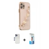 MARSİLYAN™- iPhone 12 Pro Max Kılıf Nova Işık Prime - Siyah 5D Eko Cam Ekran Koruyucu + Shine Kamera Lens - LT