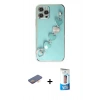 MARSİLYAN™- iPhone 12 Pro Max Kılıf Nova Işık Prime - Siyah 5D Eko Cam Ekran Koruyucu + Renkli Kamera Lens Koruma Cam - TU