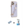 MARSİLYAN™- iPhone 12 Pro Max Kılıf Nova Işık Prime - Siyah 5D Eko Cam Ekran Koruyucu + Shine Kamera Lens Koruma Cam - MI