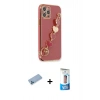 MARSİLYAN™- iPhone 12 Pro Max Kılıf Nova Işık Prime - Siyah 5D Eko Cam Ekran Koruyucu + Shine Kamera Lens Koruma Cam - MI