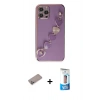 MARSİLYAN™- iPhone 12 Pro Max Kılıf Nova Işık Prime - Siyah 5D Eko Cam Ekran Koruyucu + Shine Kamera Lens Koruma Cam - SABE