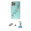 MARSİLYAN™- iPhone 12 Pro Max Kılıf Nova Işık Prime - Siyah 5D Eko Cam Ekran Koruyucu + Shine Kamera Lens Koruma Cam - SABE