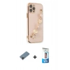 MARSİLYAN™- iPhone 12 Pro Max Kılıf Nova Işık Prime - Siyah 5D Eko Cam Ekran Koruyucu + Siyah Shine Kamera Lens Koruma Cam