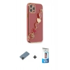 MARSİLYAN™- iPhone 12 Pro Max Kılıf Nova Işık Prime - Siyah 5D Eko Cam Ekran Koruyucu + Siyah Shine Kamera Lens Koruma Cam