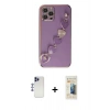 MARSİLYAN™- iPhone 12 Pro Max Kılıf Nova Işık Prime - Siyah 6D Mat Seramik Hayalet Nano Ekran Koruyucu + Shine Kamera Lens - LT