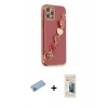 MARSİLYAN™- iPhone 12 Pro Max Kılıf Nova Işık Prime - Siyah 6D Mat Seramik Hayalet Nano Ekran Koruyucu + Shine Kamera Lens Koruma Cam - MI