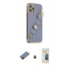 MARSİLYAN™- iPhone 12 Pro Max Kılıf Nova Işık Prime - Siyah 6D Mat Seramik Hayalet Nano Ekran Koruyucu + Metal Kamera Lens Koruma Cam - KI
