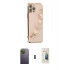 MARSİLYAN™- iPhone 12 Pro Max Kılıf Nova Işık Prime - Siyah 6D Mat Seramik Hayalet Nano Ekran Koruyucu + Neon Fosforlu Kamera Lens - YL