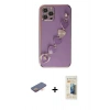 MARSİLYAN™- iPhone 12 Pro Max Kılıf Nova Işık Prime - Siyah 6D Mat Seramik Hayalet Nano Ekran Koruyucu + Renkli Kamera Lens Koruma Cam - TU