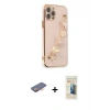 MARSİLYAN™- iPhone 12 Pro Max Kılıf Nova Işık Prime - Siyah 6D Mat Seramik Hayalet Nano Ekran Koruyucu + Renkli Kamera Lens Koruma Cam - TU