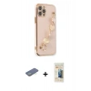 MARSİLYAN™- iPhone 12 Pro Max Kılıf Nova Işık Prime - Siyah 6D Mat Seramik Hayalet Nano Ekran Koruyucu + Renkli Kamera Lens Koruma Cam - YL