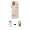 MARSİLYAN™- iPhone 12 Pro Max Kılıf Nova Işık Prime - Siyah 6D Mat Seramik Hayalet Nano Ekran Koruyucu + Shine Kamera Lens - GD