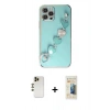 MARSİLYAN™- iPhone 12 Pro Max Kılıf Nova Işık Prime - Siyah 6D Mat Seramik Hayalet Nano Ekran Koruyucu + Shine Kamera Lens - GD