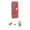 MARSİLYAN™- iPhone 12 Pro Max Kılıf Nova Işık Prime - Siyah 6D Mat Seramik Hayalet Nano Ekran Koruyucu + Shine Kamera Lens Koruma Cam - SABE