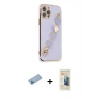 MARSİLYAN™- iPhone 12 Pro Max Kılıf Nova Işık Prime - Siyah 6D Mat Seramik Hayalet Nano Ekran Koruyucu + Shine Kamera Lens Koruma Cam - MI