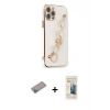 MARSİLYAN™- iPhone 12 Pro Max Kılıf Nova Işık Prime - Siyah 6D Mat Seramik Hayalet Nano Ekran Koruyucu + Shine Kamera Lens Koruma Cam - SABE
