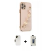 MARSİLYAN™- iPhone 12 Pro Max Kılıf Nova Işık Prime - Siyah Bilvis Hayalet Cam Ekran Koruyucu + Shine Kamera Lens - GD