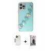 MARSİLYAN™- iPhone 12 Pro Max Kılıf Nova Işık Prime - Siyah Bilvis Hayalet Cam Ekran Koruyucu + Shine Kamera Lens - GD