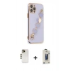 MARSİLYAN™- iPhone 12 Pro Max Kılıf Nova Işık Prime - Siyah Bilvis Hayalet Cam Ekran Koruyucu + Shine Kamera Lens - GD