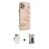 MARSİLYAN™- iPhone 12 Pro Max Kılıf Nova Işık Prime - Siyah Bilvis Hayalet Cam Ekran Koruyucu + Shine Kamera Lens - GD