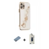 MARSİLYAN™- iPhone 12 Pro Max Kılıf Nova Işık Prime - Siyah Bilvis Hayalet Cam Ekran Koruyucu + Shine Kamera Lens Koruma Cam - GS