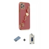 MARSİLYAN™- iPhone 12 Pro Max Kılıf Nova Işık Prime - Siyah Bilvis Hayalet Cam Ekran Koruyucu + Shine Kamera Lens Koruma Cam - GS